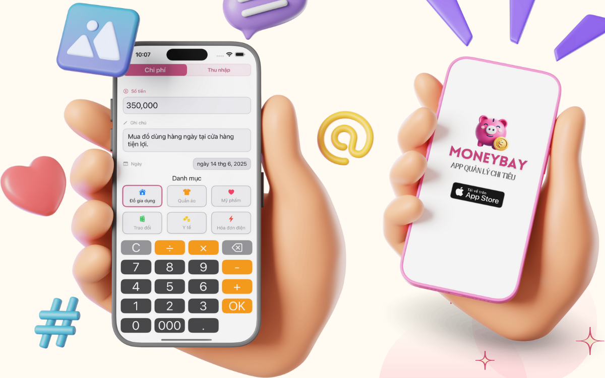 App quản lý chi tiêu cá nhân MoneyBay – Giao diện ứng dụng