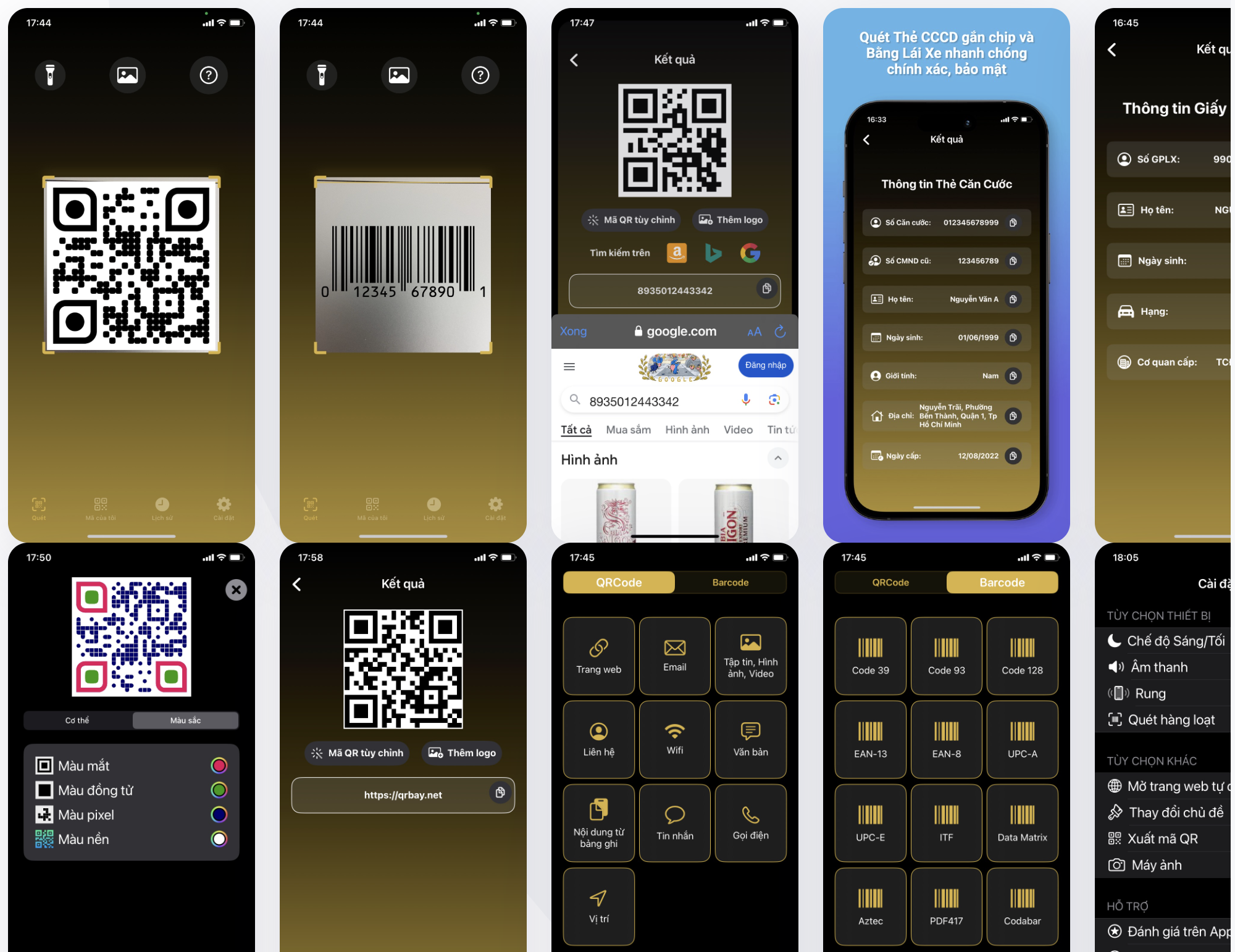 Ứng dụng quét mã QR và mã vạch QRBay